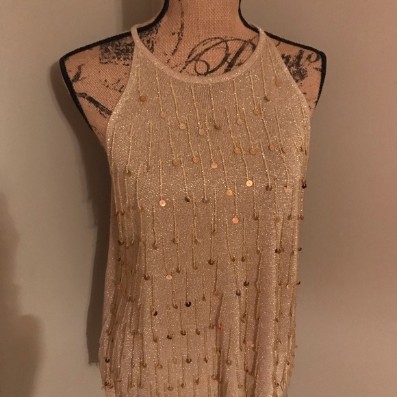 Sleeveless gold sweater size 14/16 - Picture 2 of 4